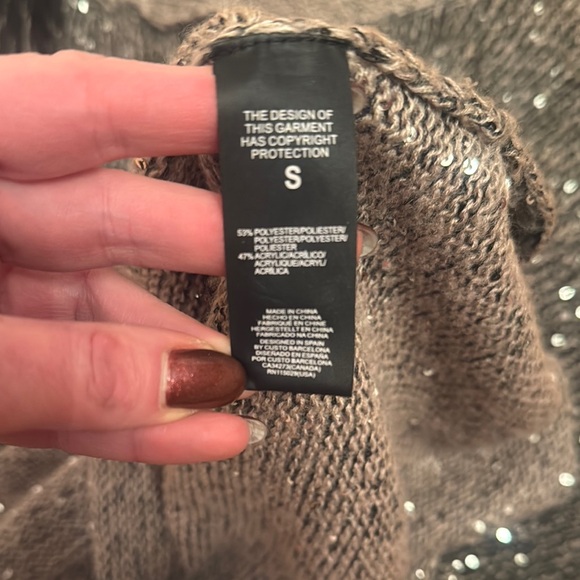 Custo Barcelona Sparkling Knit Top with Fringe - Picture 4 of 7